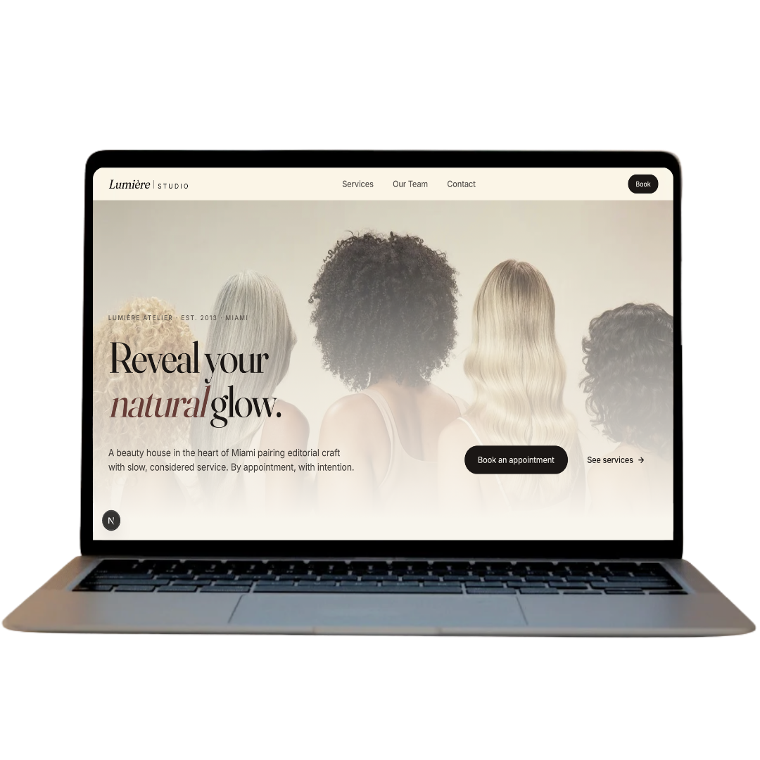 Lumière laptop mockup